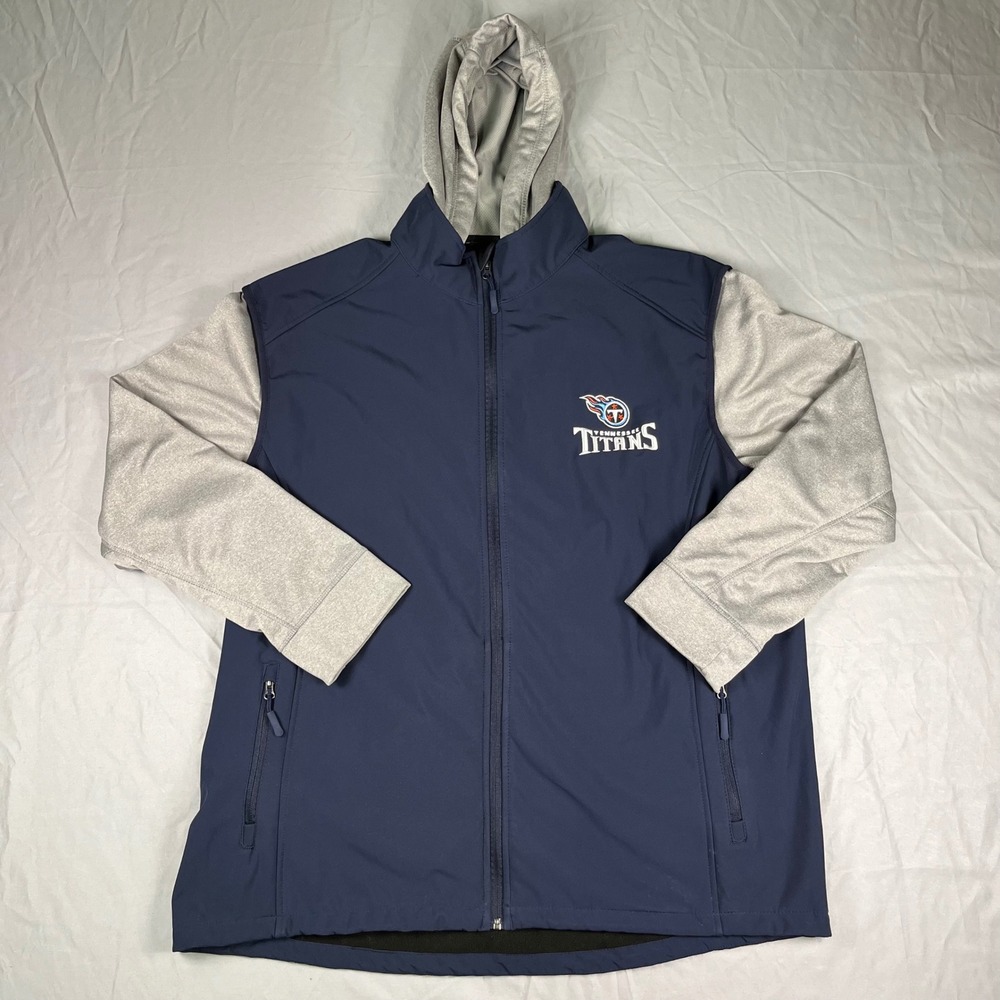 Tennessee Titans Mens 3XL Dunbrooke Softshell Hooded Jacket Navy Gray NFL